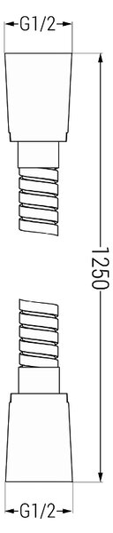 Mexen sprchová hadica 125 cm, chróm - 79435-00