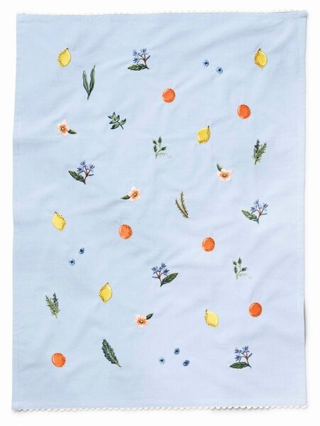 Bavlnená utierka Fruit Stand Embroidered