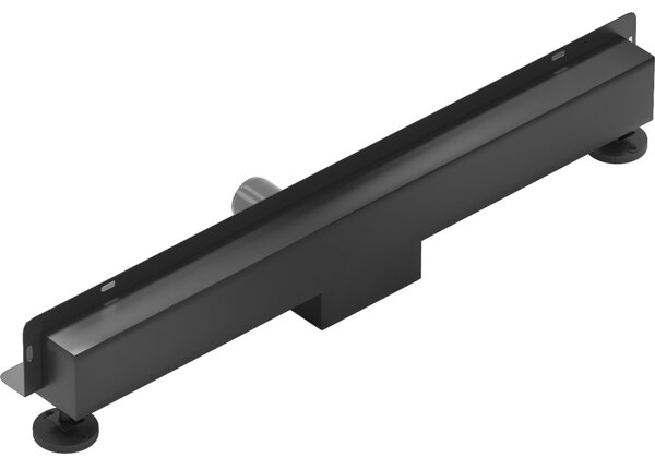 Mexen Flat nerezový sprchový žľab na stenu 60 cm vzor WALL, čierny, 1730060