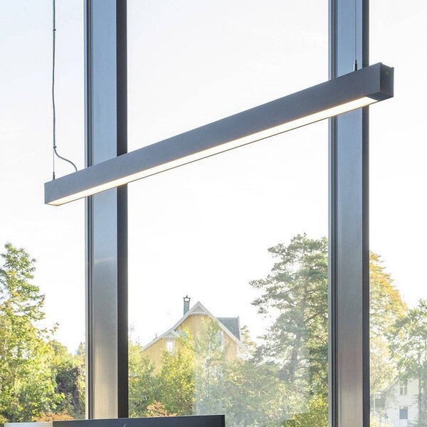 SLC LED svetelná lišta CLICK, čierna, 112 cm, DALI, IP20, Čierna, Obývacia izba / jedáleň, Hliník, Moderný, Stropné svetlo