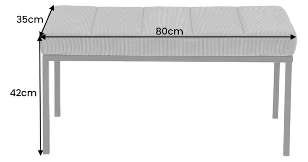 Dizajnová lavica Bailey 80 cm zelený menčester