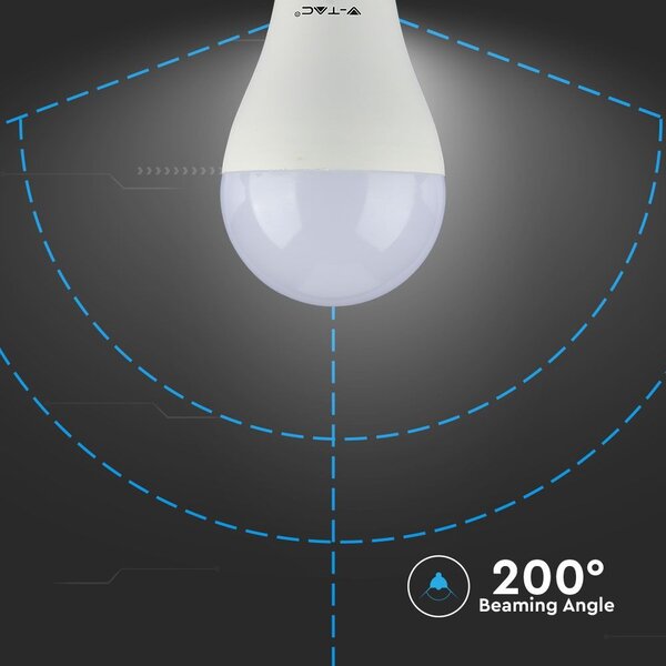 V-TAC LED žiarovka E27, 17W, 1521lm, A65, stmievateľná, Samsung chip Farba svetla: Studená biela