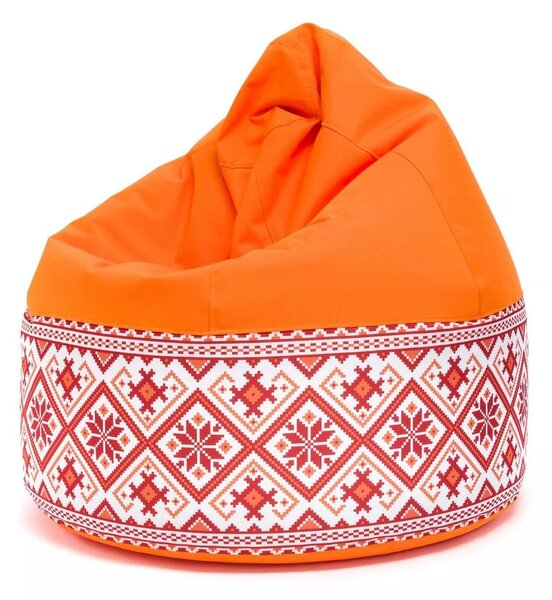 Sedací vak Viper Outdoor Folk – pohodlie s ľudovým štýlom do interiéru aj exteriéru Farba: Folk 5 - M3 oranžový