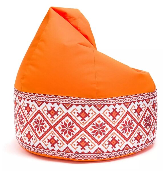 Sedací vak Viper Outdoor Folk – pohodlie s ľudovým štýlom do interiéru aj exteriéru Farba: Folk 5 - M3 oranžový