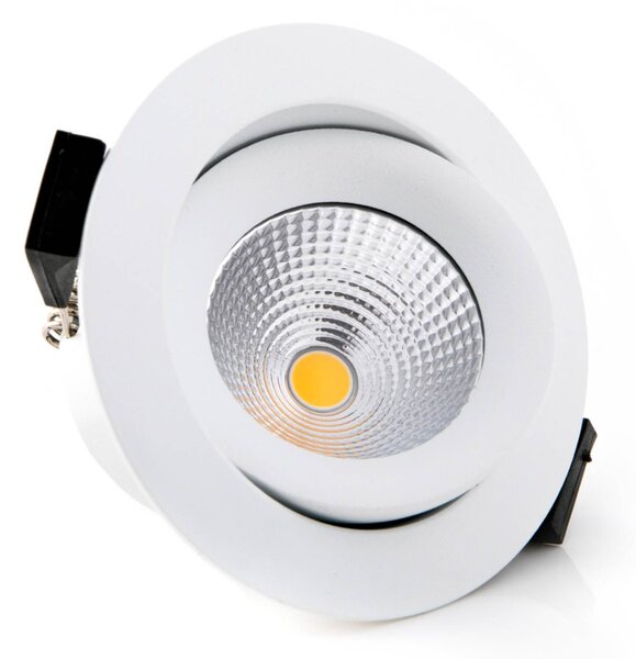 SLC One 360° LED vstavané svetlo biele 3 000 K, Biela / opálová, Obývacia izba / jedáleň, Hliník, Moderný, Zapustené stropné svietidlo