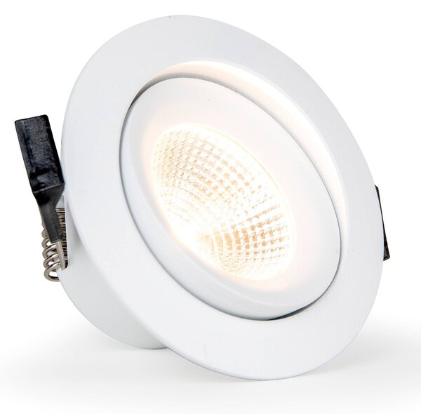 SLC One 360° LED vstavané svetlo biele 2 700 K, Biela / opálová, Obývacia izba / jedáleň, Hliník, Moderný, Zapustené stropné svietidlo