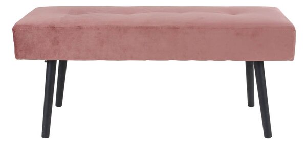 Ružová Zamatová lavica Skiby 35 × 100 × 44 cm HOUSE NORDIC