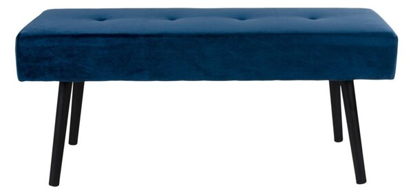 Modrá Zamatová lavica Skiby 35 × 100 × 44 cm HOUSE NORDIC