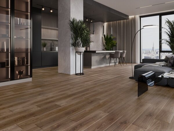 Mexen San Juan vinylové panely 1240 x 182 mm SPC 6,5 mm, podložka IXPE 1,5 mm, 4 V-drážka, Dub - F1049-1240-182-505-4V1-01