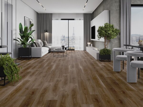 Mexen San Juan vinylové panely 1240 x 182 mm SPC 6,5 mm, podložka IXPE 1,5 mm, 4 V-drážka, Dub - F1049-1240-182-505-4V1-01