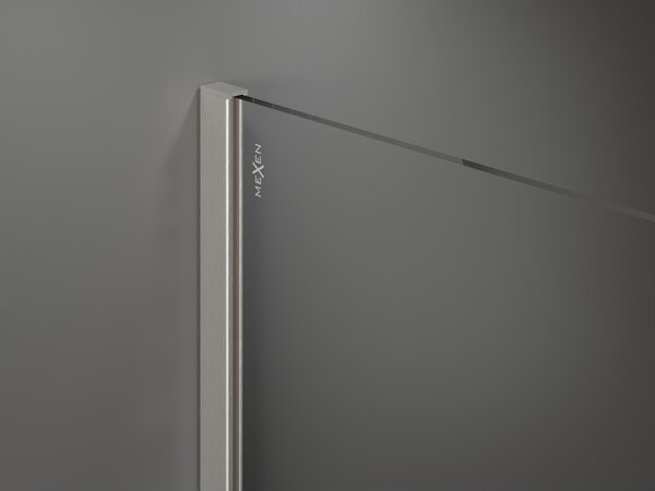 Mexen Kioto, sprchová zásteny typ Walk-In 50 x 200 cm, 8mm číre sklo, oceľová, 800-050-101-97-00