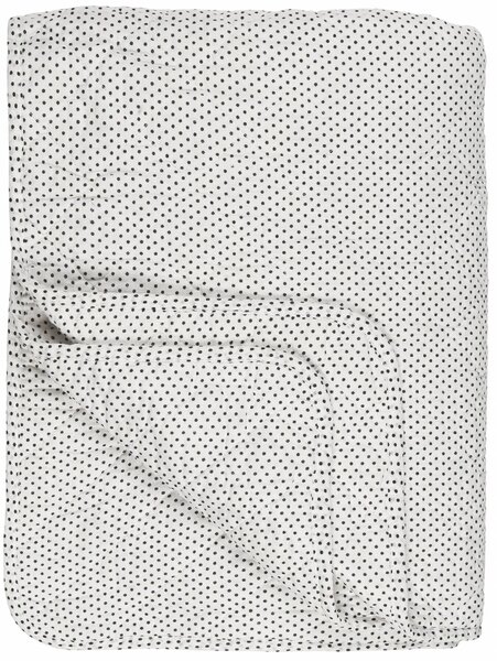 Prešívaný prehoz White Black Dots 130 x 180 cm