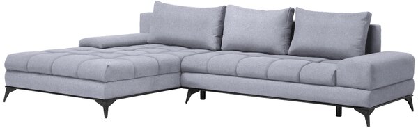 ROHOVÁ SEDACIA SÚPRAVA, textil, svetlosivá Carryhome - Sedačky