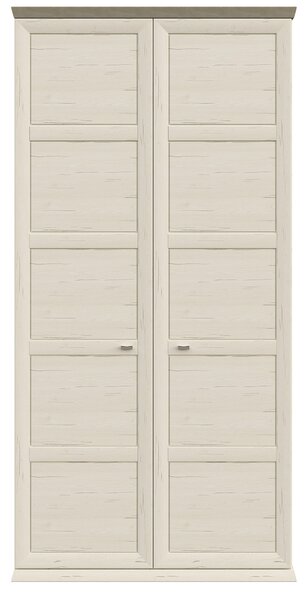 SKRIŇA S OTOČNÝMI DVERAMI, sivá, biela, 104/209,5/60 cm Hom`in - Skrine