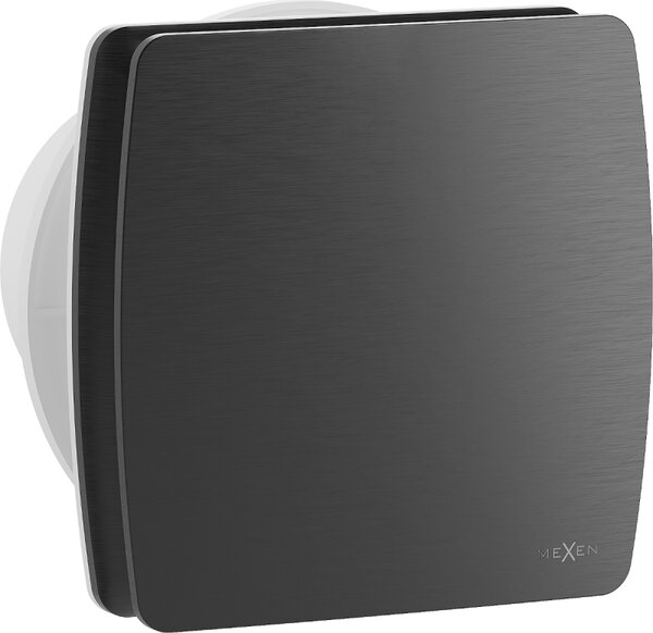Mexen AXS, kúpeľňový ventilátor so spätnou klapkou, priemer 100 mm, čierna matná, W9601-100-70