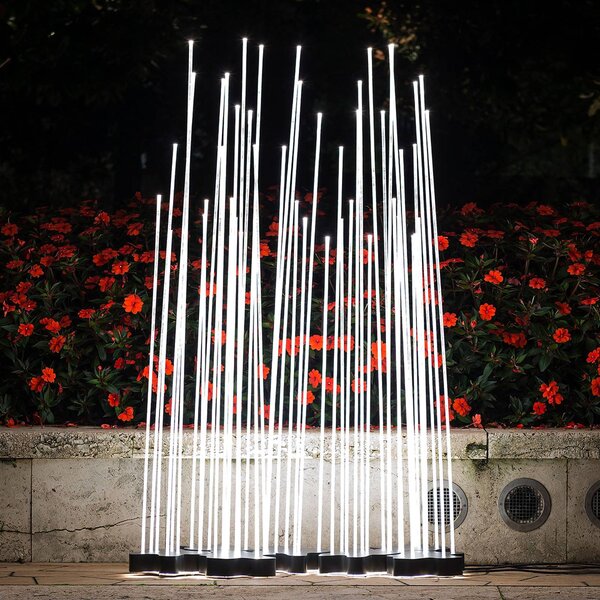 Artemide Architectural Stojaca LED lampa Reeds IP67 1dielna, Hliník / sivá / zinok, Nehrdzavejúca oceľ, Moderný, Stojacie svietidlo