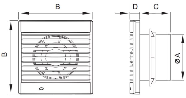 Mexen EXS 120 kúpeľňový ventilátor, káblový spínač, biely - W9604-125K-00