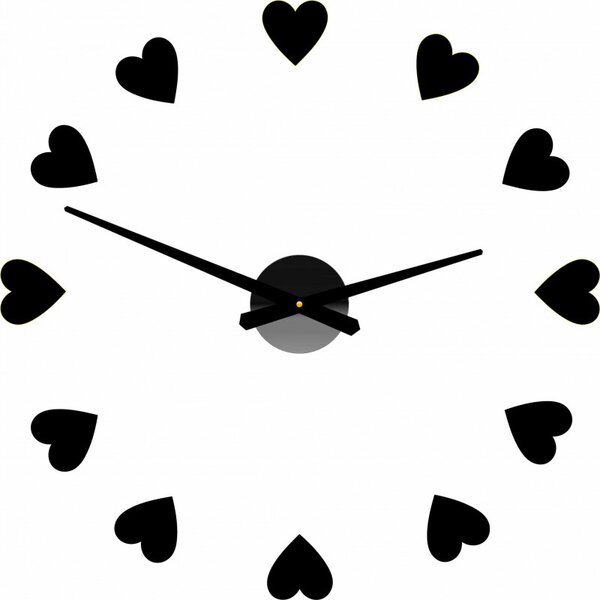 Veľké nástenné hodiny s motívom srdca I SENTOP 12S051 Wall clock HEU-