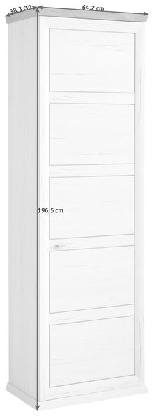 PREDSIEŇOVÁ SKRIŇA, sivá, biela, 64,2/196,5/38,5 cm Hom`in - Skrine do chodby