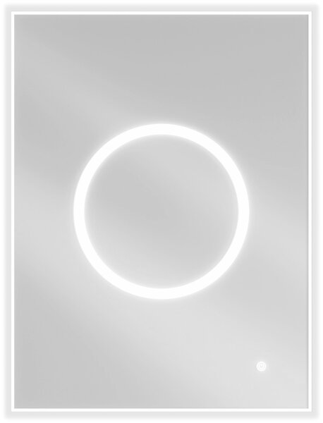 Mexen Koga, LED kúpeľňové zrkadlo s podsvietením 60 x 80 cm, 6000K, ochrana proti zahmlievaniu, 9821-060-080-611-00
