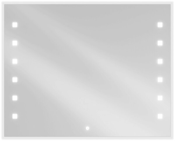 Mexen Ner, LED kúpeľňové zrkadlo s podsvietením 100x80 cm, 6000K, ochrana proti zahmlievaniu, 9809-100-080-611-00