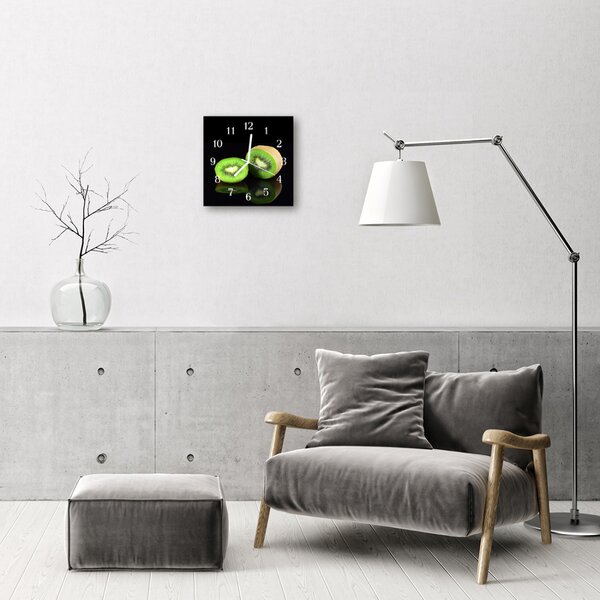 Nástenné sklenené hodiny Kiwi 30x30 cm