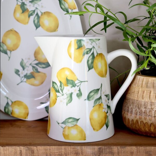 Porcelánová misa s citrónmi Maison Limone Blossom - Ø 24*7 cm / 1400 ml - Chic Antique