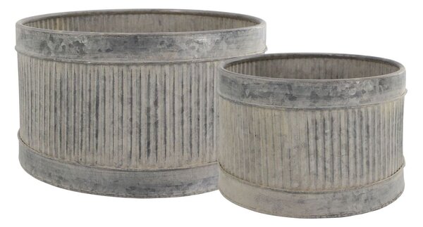 Dekoračný plechový antik kvetináč French Chic - 37*33*38 cm - Chic Antique