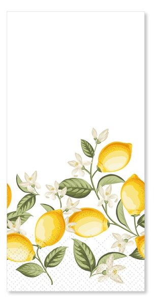 Papierové obrúsky s citrónmi Maison Limone Blossom - 40 * 40 cm / 16ks - Chic Antique