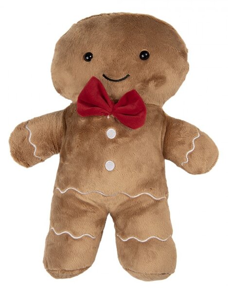 Dekoratívny hnedý vankúš Gingerbread Man - 20*5*35 cm - Clayre & Eef