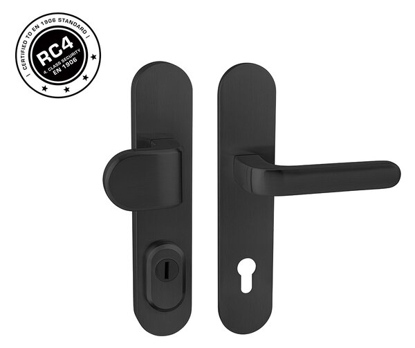 MPK - SECURO INOX S01 PLUS - SO M2 TARA madlo/kľučka 72 mm Čierna matná PVD