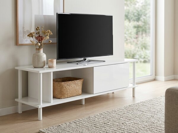 TV stolík PARIS 150 cm, biela