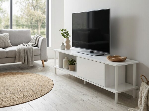 TV stolík PARIS 150 cm, biela