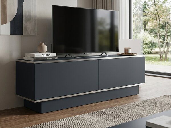 TV stolík ALVIN 135 cm, antracit/strieborná
