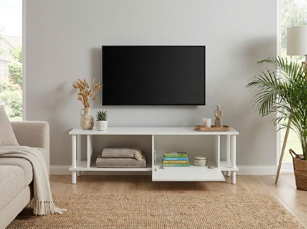 TV stolík PARIS 150 cm, biela