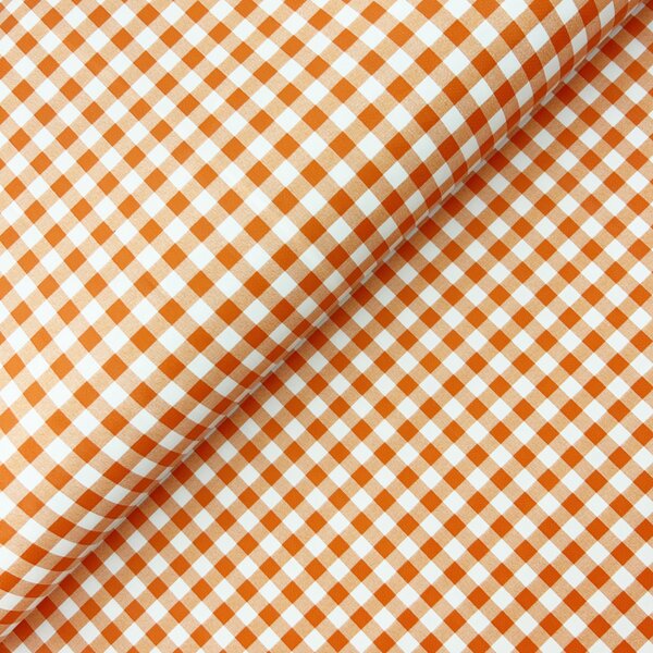 Obrus ​​PVC Mirabella 7400G - Kocky oranžové 140cm x 20m