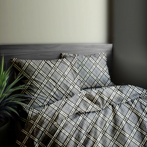 Ervi Bavlnené obliečky - Grey Tartan