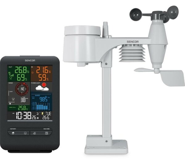 SENCOR SWS 9300 profesionálna meteostanica s bezdrôtovým snímačom 5v1