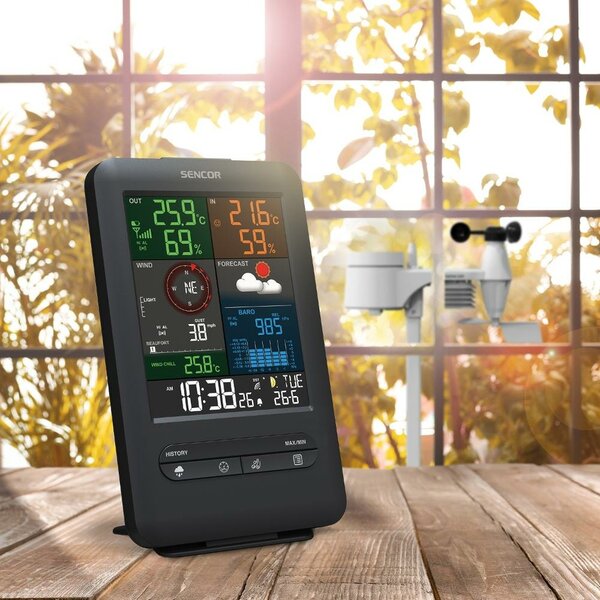 SENCOR SWS 9300 profesionálna meteostanica s bezdrôtovým snímačom 5v1