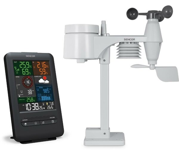 SENCOR SWS 9300 profesionálna meteostanica s bezdrôtovým snímačom 5v1