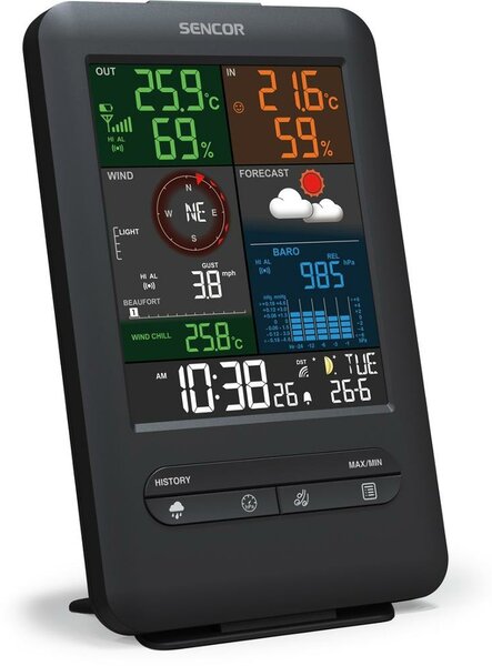 SENCOR SWS 9300 profesionálna meteostanica s bezdrôtovým snímačom 5v1