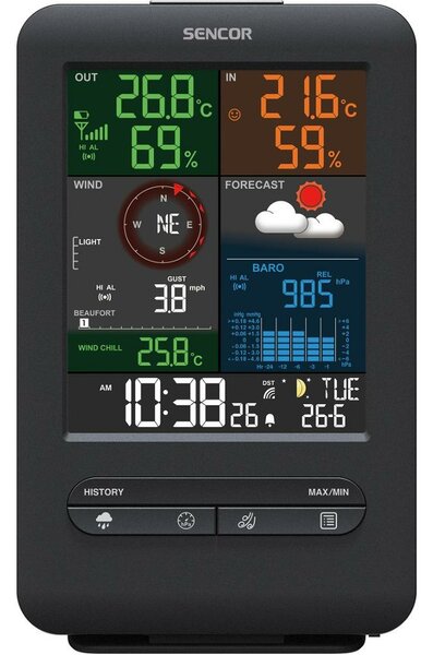 SENCOR SWS 9300 profesionálna meteostanica s bezdrôtovým snímačom 5v1