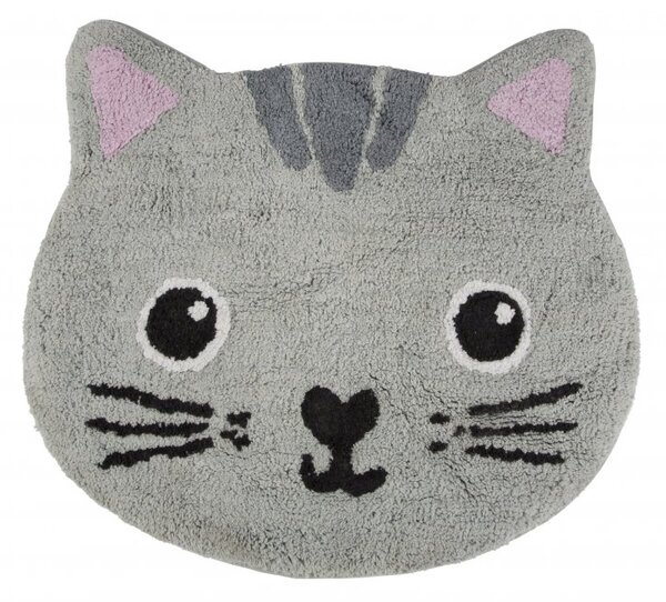 Sass & Belle Detský koberec Nori Cat Kawaii Friends sivý 60 cm