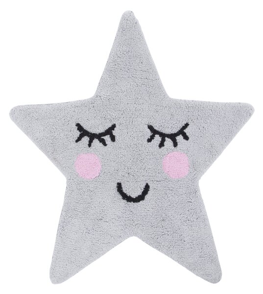 Sass & Belle Detský koberec Sweet Dreams Grey Star sivý 70 x 67 cm