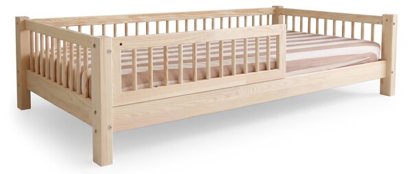 Detská posteľ so zábranou Elora Slats 80x160 - prírodná