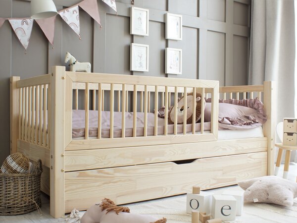 Detská posteľ s prístelkou Elora Alto Plus 90x190 - prírodná