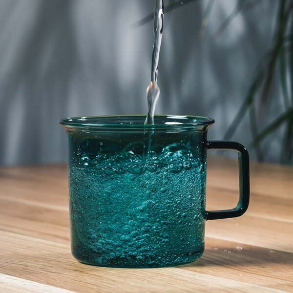 Muurla Hrnček Glass 0,35l, modrozelený