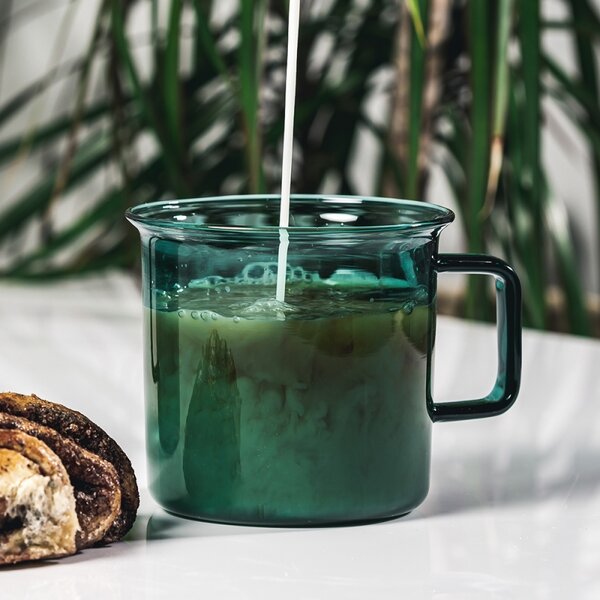 Muurla Hrnček Glass 0,35l, modrozelený