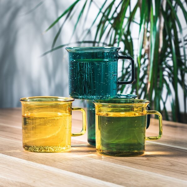 Muurla Hrnček Glass 0,35l, žltý