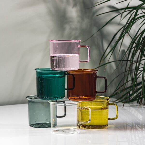 Muurla Hrnček Glass 0,35l, žltý